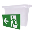 Placa de tecto para iluminação de emergência com pictogramas