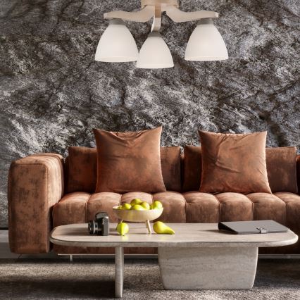 Plafon ADRIANO 3xE27/60W/230V faia