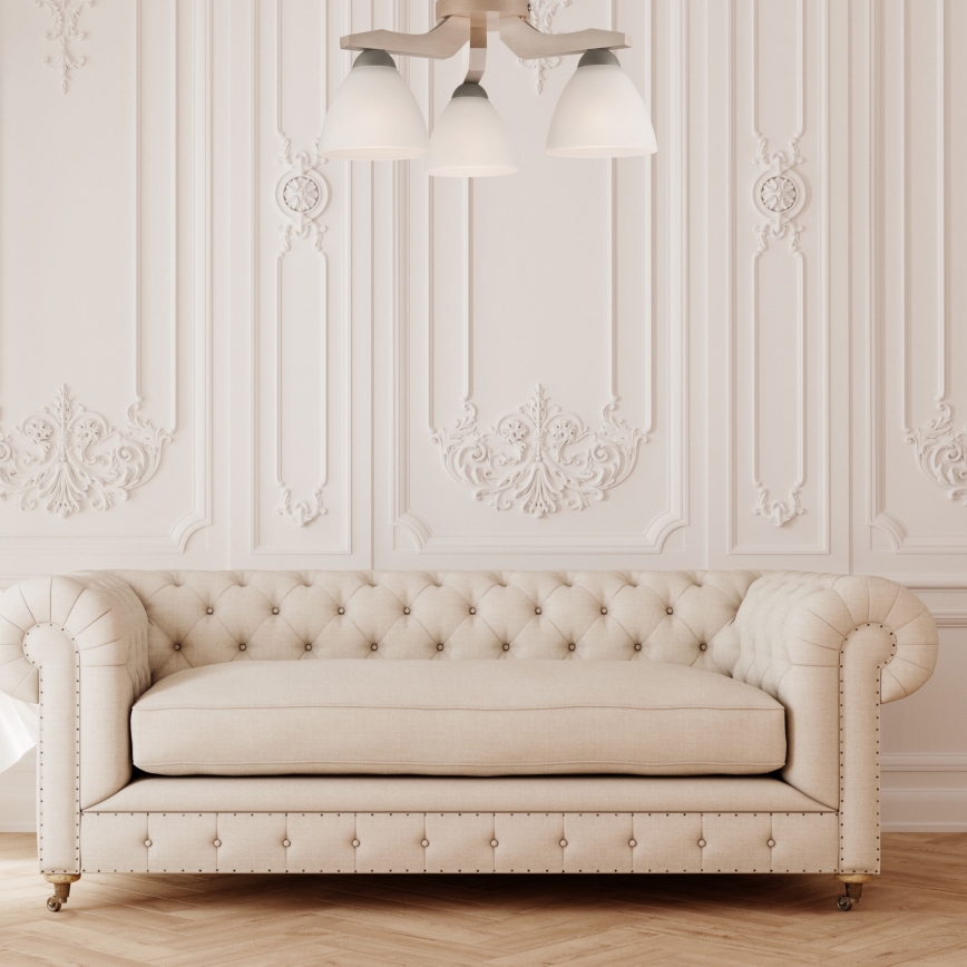 Plafon ADRIANO 3xE27/60W/230V faia