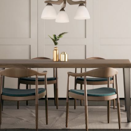 Plafon ADRIANO 3xE27/60W/230V faia