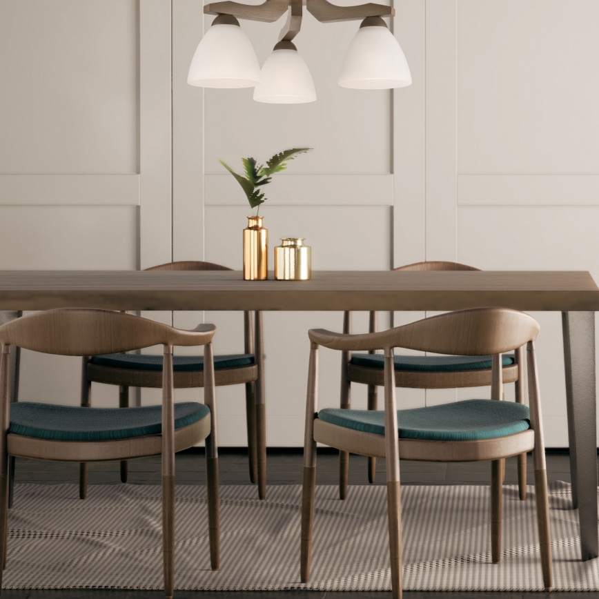 Plafon ADRIANO 3xE27/60W/230V faia