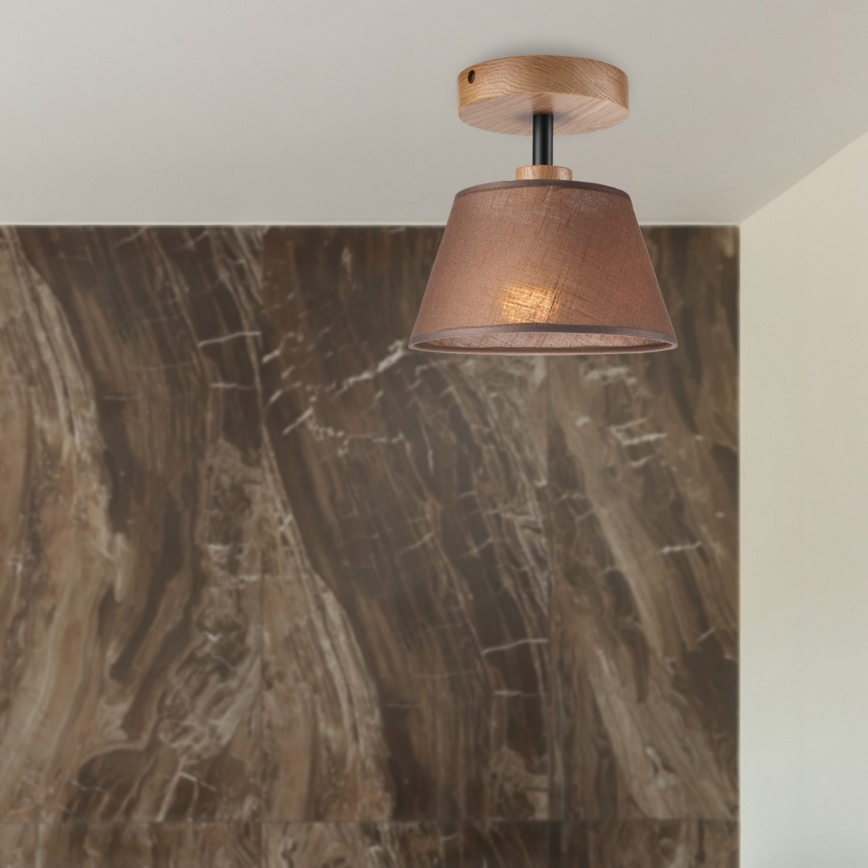 Plafonier ANTONIO 1xE14/40W/230V castanho/carvalho