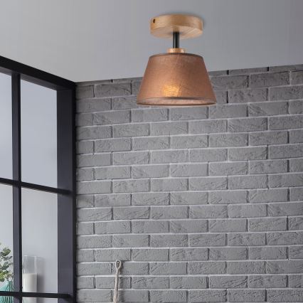 Plafonier ANTONIO 1xE14/40W/230V castanho/carvalho