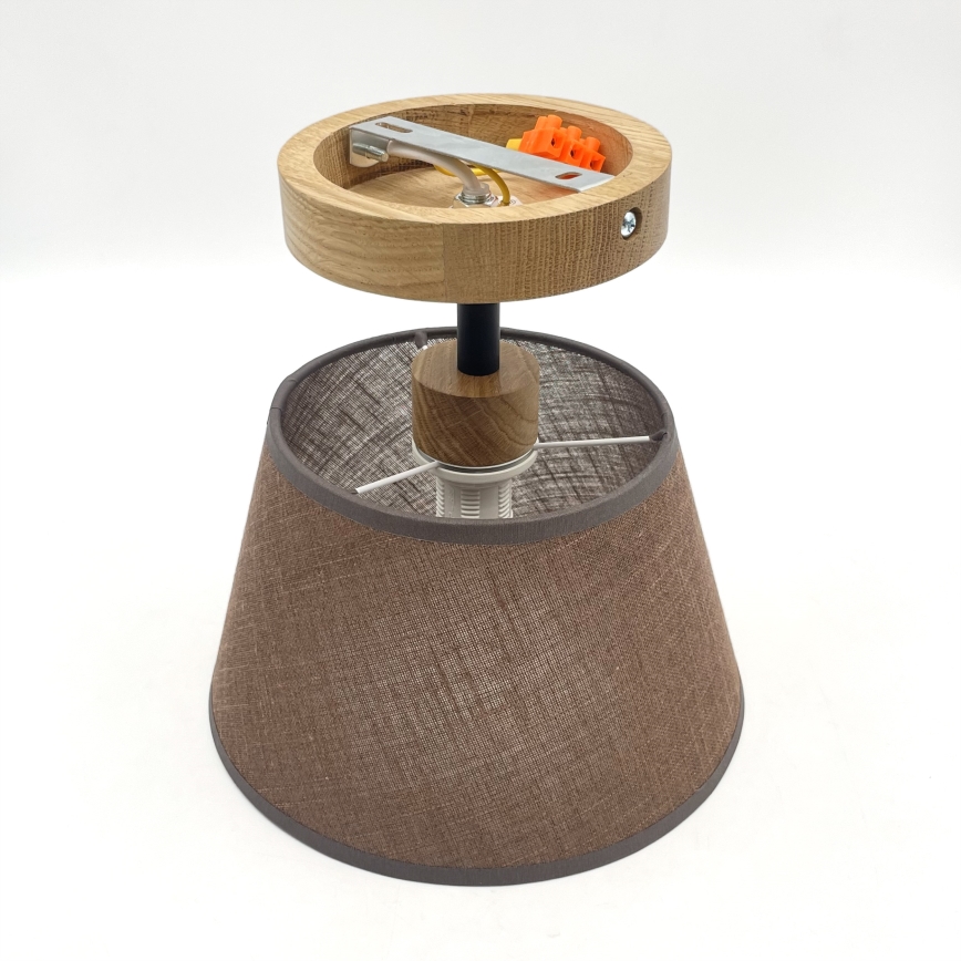 Plafonier ANTONIO 1xE14/40W/230V castanho/carvalho