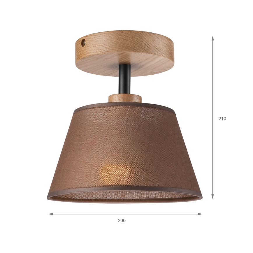 Plafonier ANTONIO 1xE14/40W/230V castanho/carvalho