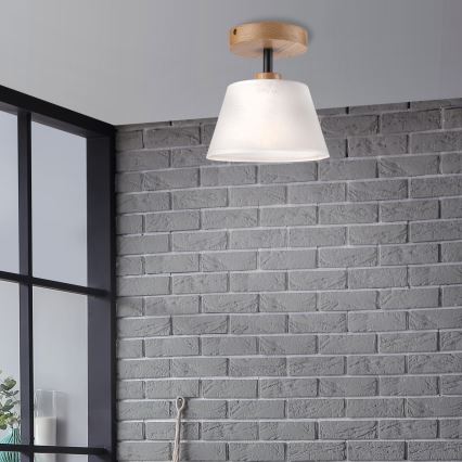 Plafonier ANTONIO 1xE14/60W/230V branco/carvalho