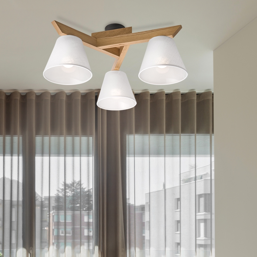 Plafonier ANTONIO 3xE14/40W/230V carvalho