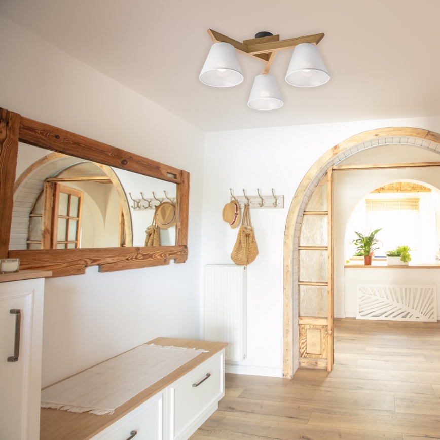 Plafonier ANTONIO 3xE14/40W/230V carvalho