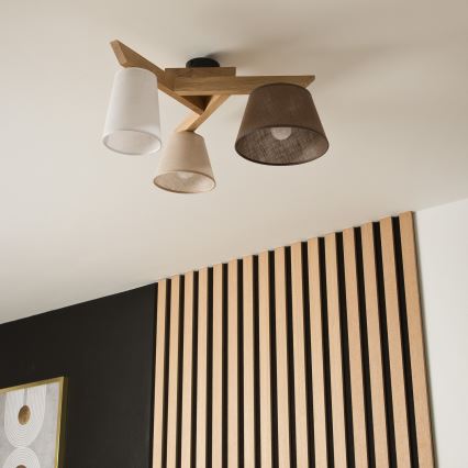 Plafonier ANTONIO 3xE14/40W/230V carvalho