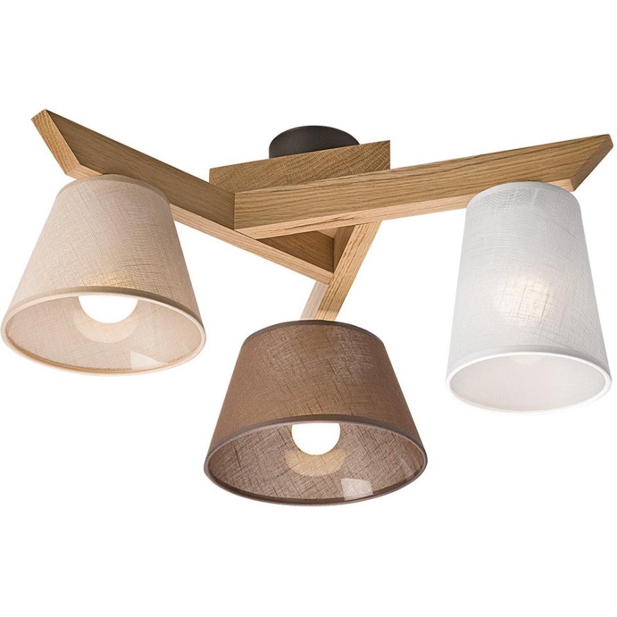 Plafonier ANTONIO 3xE14/40W/230V carvalho