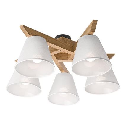 Plafonier ANTONIO 5xE14/40W/230V carvalho