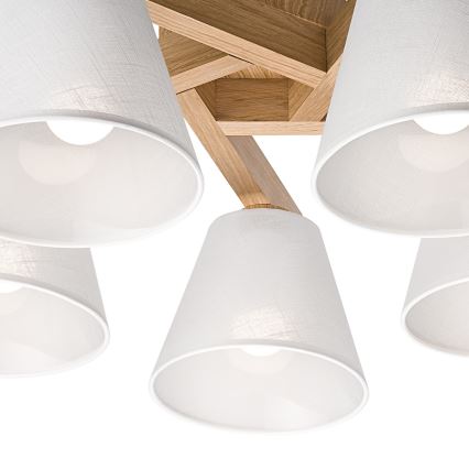 Plafonier ANTONIO 5xE14/40W/230V carvalho