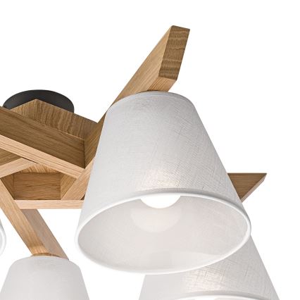 Plafonier ANTONIO 5xE14/40W/230V carvalho