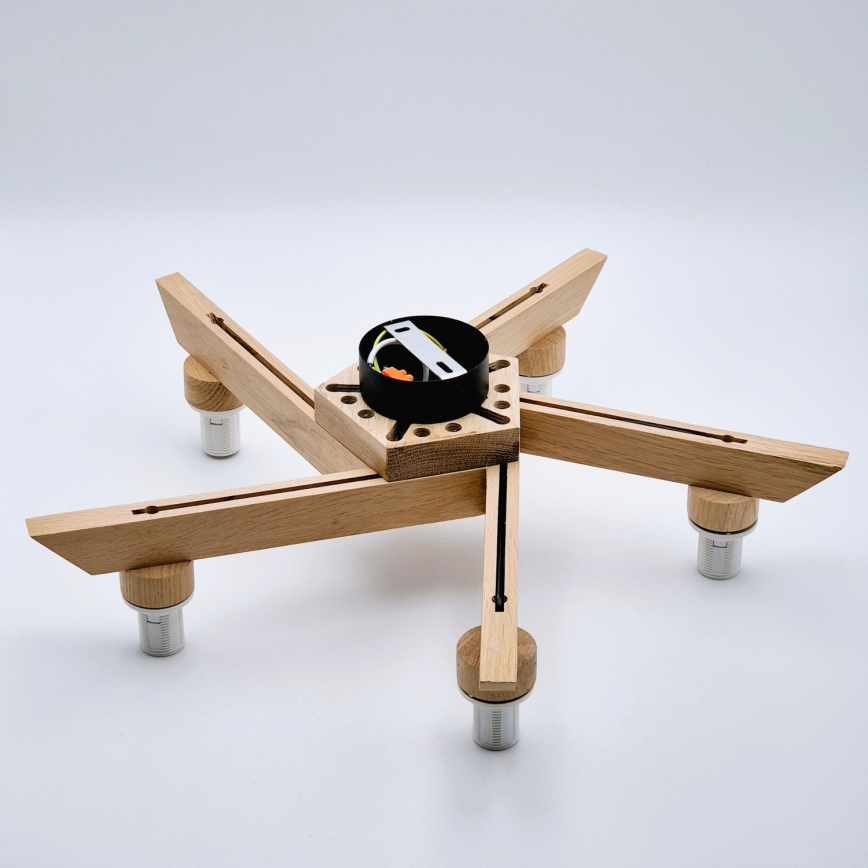 Plafonier ANTONIO 5xE14/40W/230V carvalho