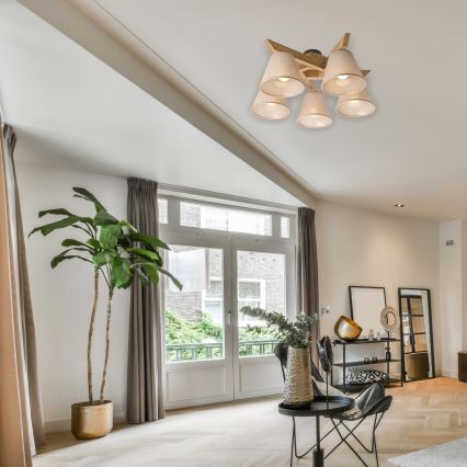 Plafonier ANTONIO 5xE14/40W/230V carvalho