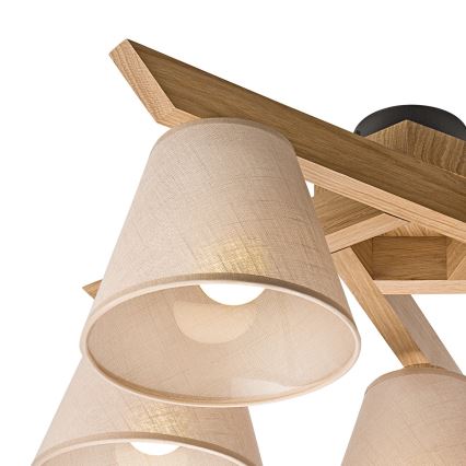 Plafonier ANTONIO 5xE14/40W/230V carvalho