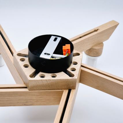 Plafonier ANTONIO 5xE14/40W/230V carvalho