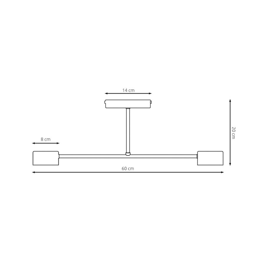 Plafon de tecto HALO 2xGX53/10W/230V bege