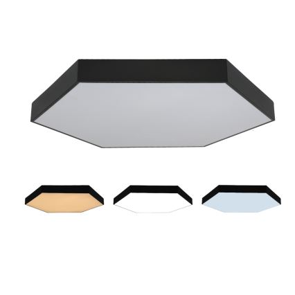 Plafon de tecto LED/200W/230V 3000/4000/6500K Ø 100 cm preto