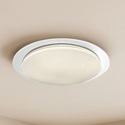 Candeeiro de tecto LED regulável SONIC LED/100W/230V 3000-6000K diâmetro 85 cm branco + comando remoto