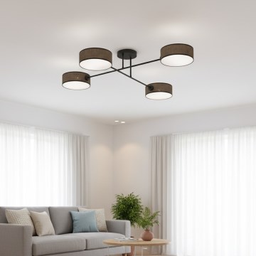 Plafon de tecto MAGA 4xE14/10W/230V castanho