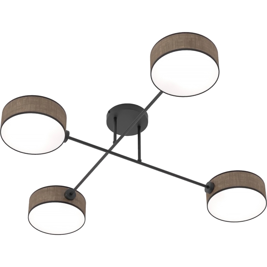Plafon de tecto MAGA 4xE14/10W/230V castanho