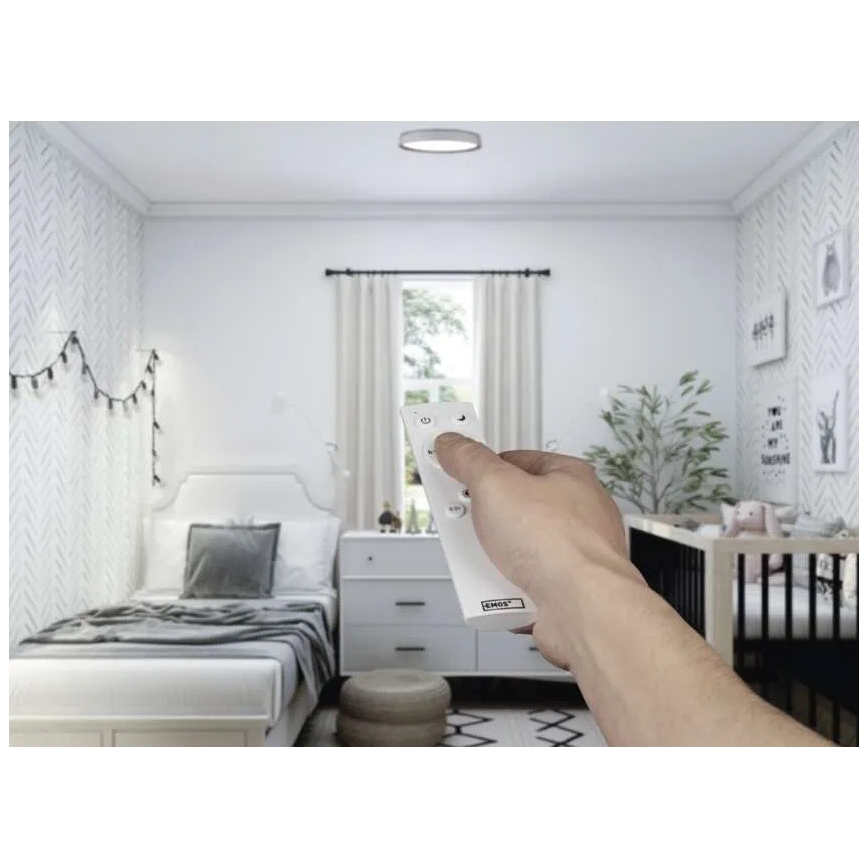 Luminária de teto LED dimerizável ILVI LED/30W/230V 2700-6500K Ø 40 cm branco/bege + controlo remoto