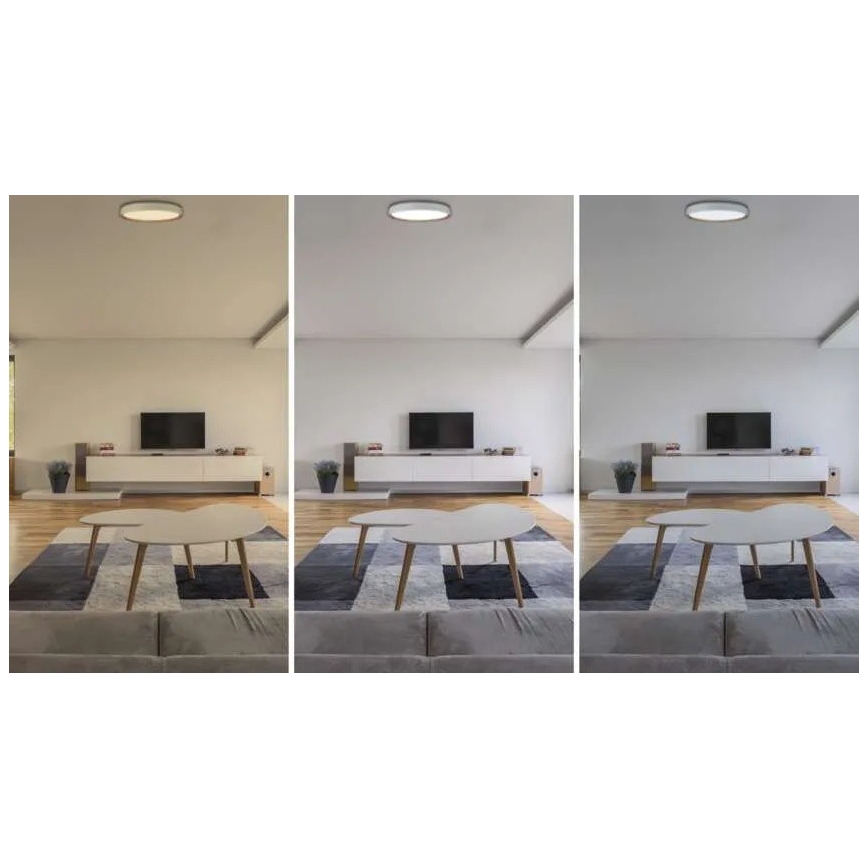 Luminária de teto LED dimerizável ILVI LED/30W/230V 2700-6500K Ø 40 cm branco/bege + controlo remoto