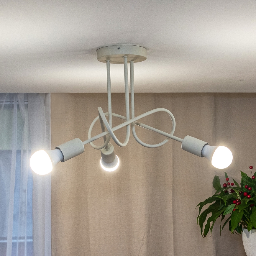 Plafon de teto OXFORD 3xE27/15W/230V creme