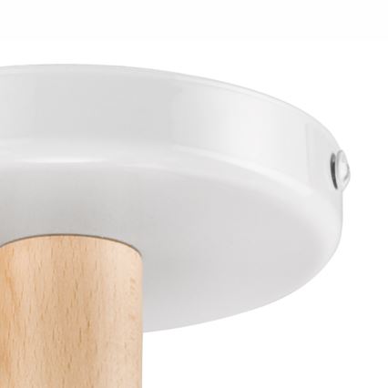 Plafonier ELLIE 5xE27/60W/230V branco/bétula