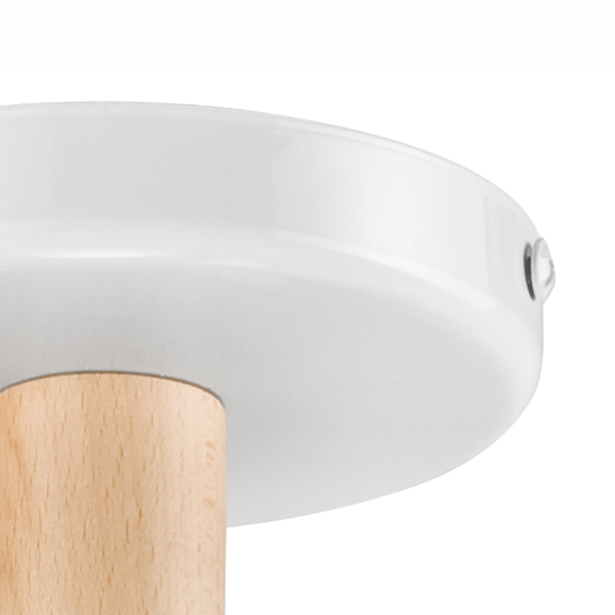 Plafonier ELLIE 5xE27/60W/230V branco/bétula