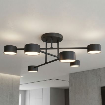Plafon HALO 6xGX53/10W/230V preto