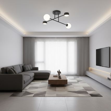 Plafon HOLON 2xG9/8W/230V + 2xGX53/12W preto