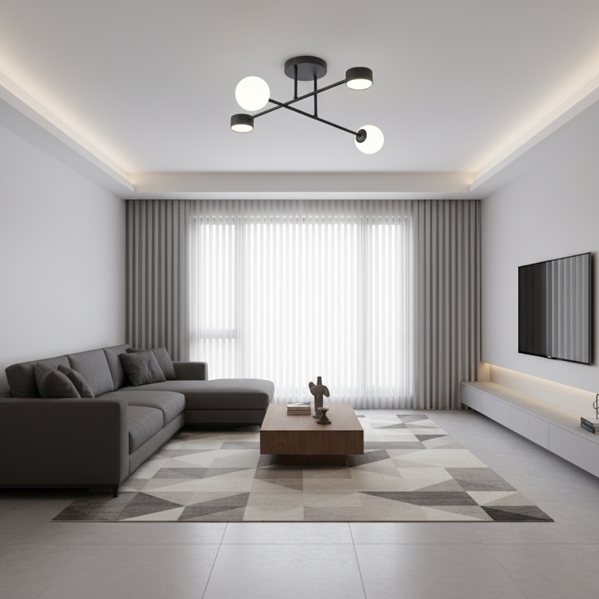 Plafon HOLON 2xG9/8W/230V + 2xGX53/12W preto