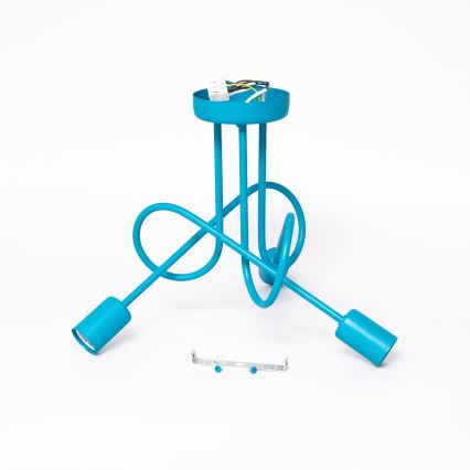 Plafon infantil LED OXFORD 3xE27/15W/230V azul