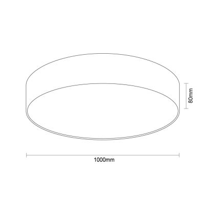 Plafon LED/200W/230V 3000/4000/6500K Ø 100 cm branco