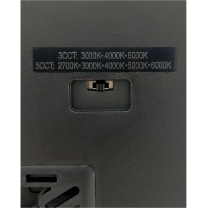 Plafon LED/24W/230V 3000/4000/6500K 30x30 cm preto