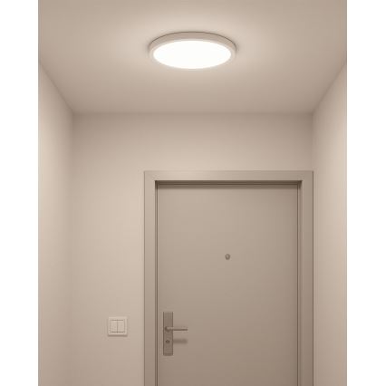 Plafon LED/24W/230V 3000/4000/6500K Ø 30 cm branco