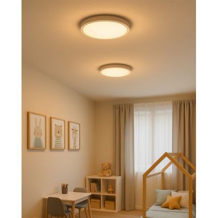 Plafon LED/24W/230V 3000/4000/6500K Ø 30 cm branco