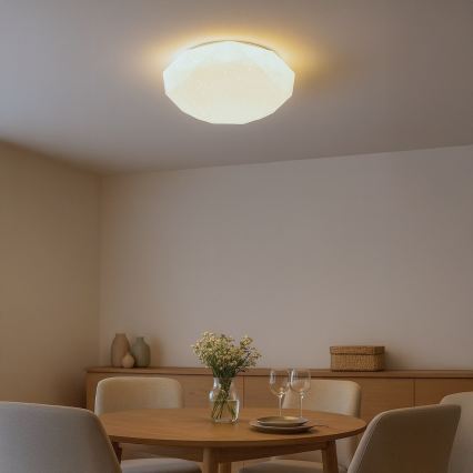 Luminária de teto LED regulável HEX LED/72W/230V 3000-6000K Ø 50 cm branca + controlo remoto