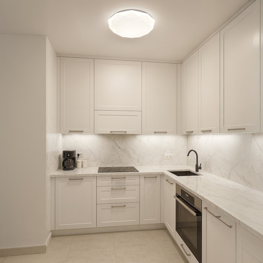 Luminária de teto LED regulável HEX LED/72W/230V 3000-6000K Ø 50 cm branca + controlo remoto