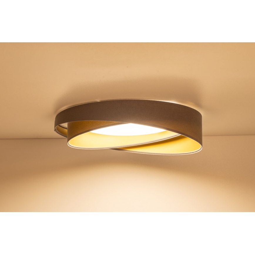 Luminária de teto LED compatível com dimmer SMART GALAXY MODERN LED/24W/230V 3000–6500K, diâmetro 55 cm, cinzento/dourado + comando remoto