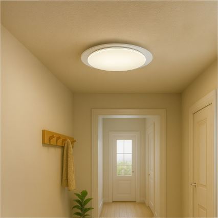 Plafon LED regulável SONIC LED/24W/230V 3000-6000K Ø 40 cm branco + controlo remoto
