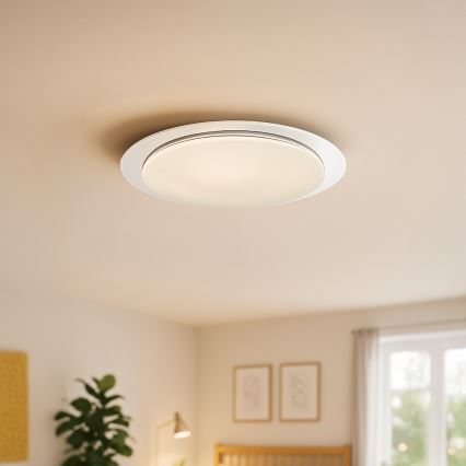 Plafon LED regulável SONIC LED/24W/230V 3000-6000K Ø 40 cm branco + controlo remoto