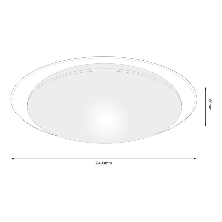 Plafon LED regulável SONIC LED/24W/230V 3000-6000K Ø 40 cm branco + controlo remoto