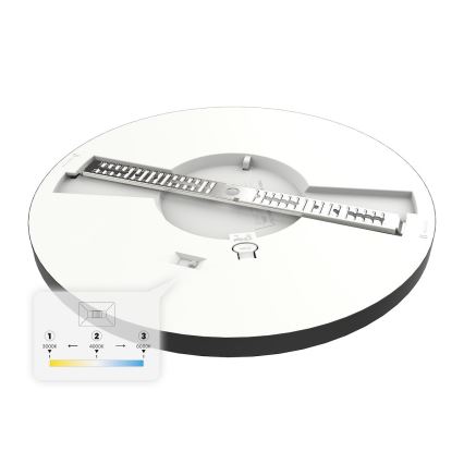 Plafon LED EVORA LED/18W/230V 3000/4000/6000K Ø 22,5 cm preto