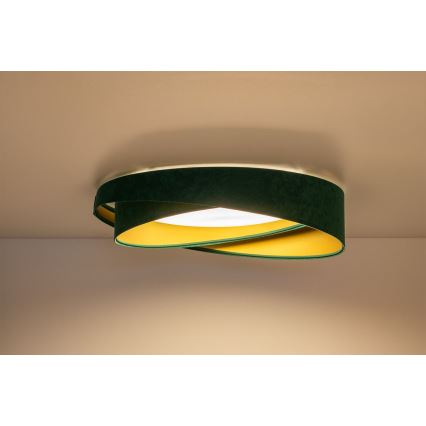 Plafon LED GALAXY MODERN LED/24W/230V Ø 55 cm verde/dourado