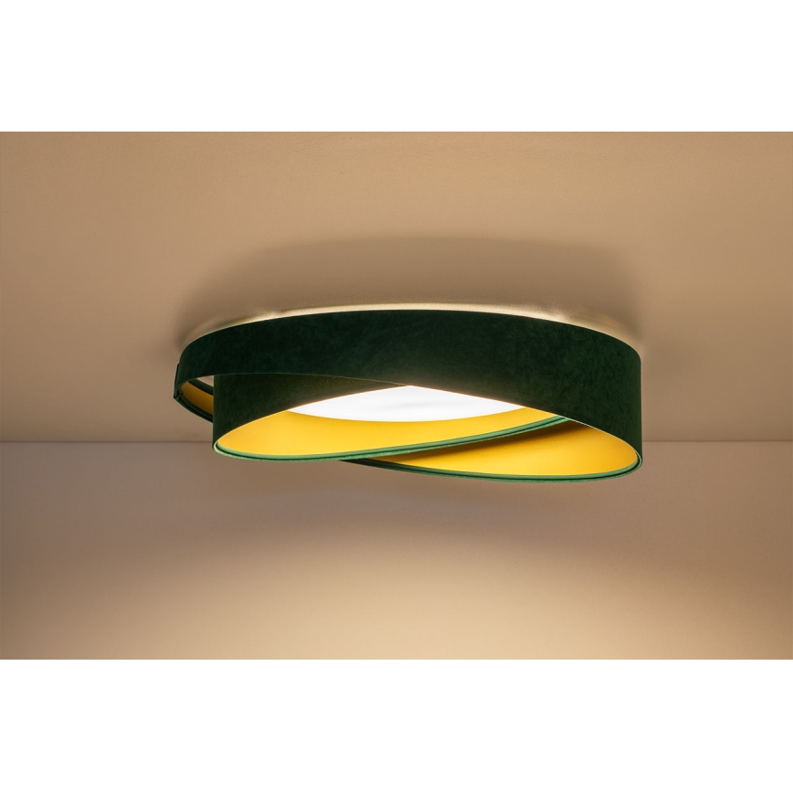 Plafon LED GALAXY MODERN LED/24W/230V Ø 55 cm verde/dourado