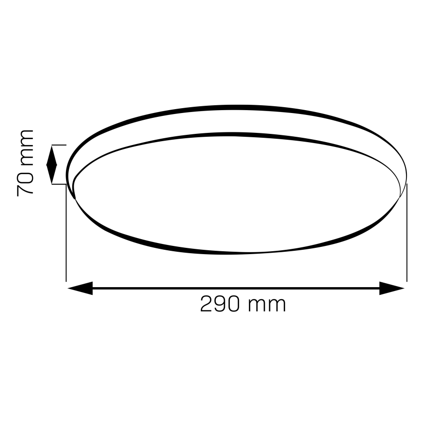 Plafon LED LIBRA 15W 230V 4000K Ø 29 cm, acabamento cromado brilhante