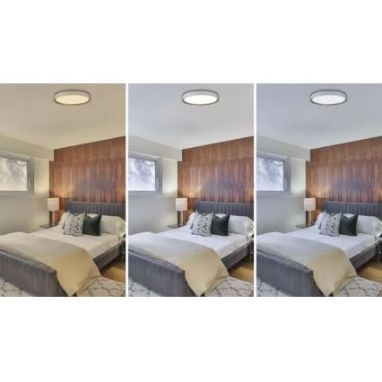 Candeeiro de teto LED dimerizável ILVI LED/45W/230V 2700-6500K diâmetro 50 cm branco/bege + controlo remoto